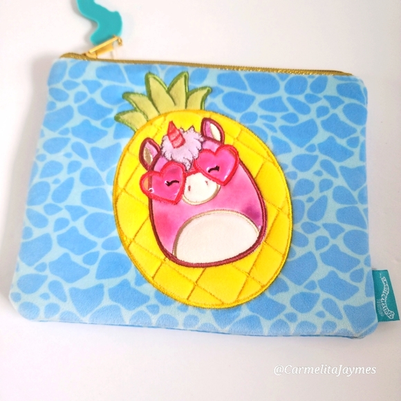 🦄 LOLA 👝 Velvety Soft Squishmallows Large Pencil Pouch ☆》NWT《☆ - Picture 6 of 6